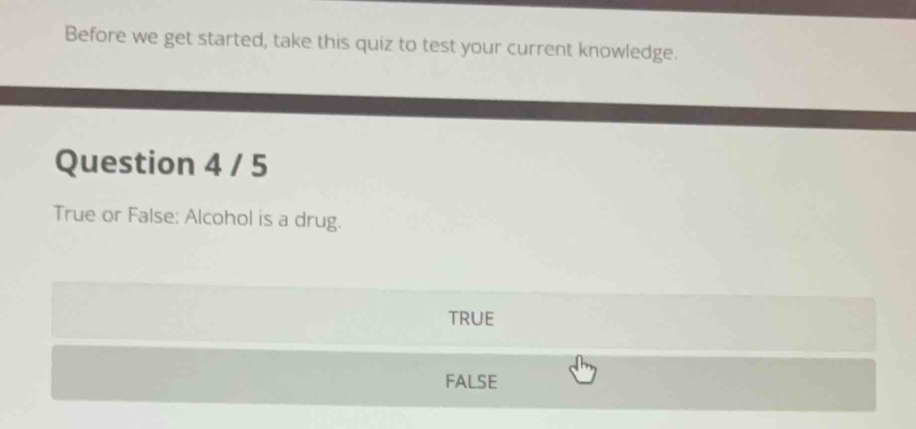 before we get started, take this quiz to test your current knowledge. q…