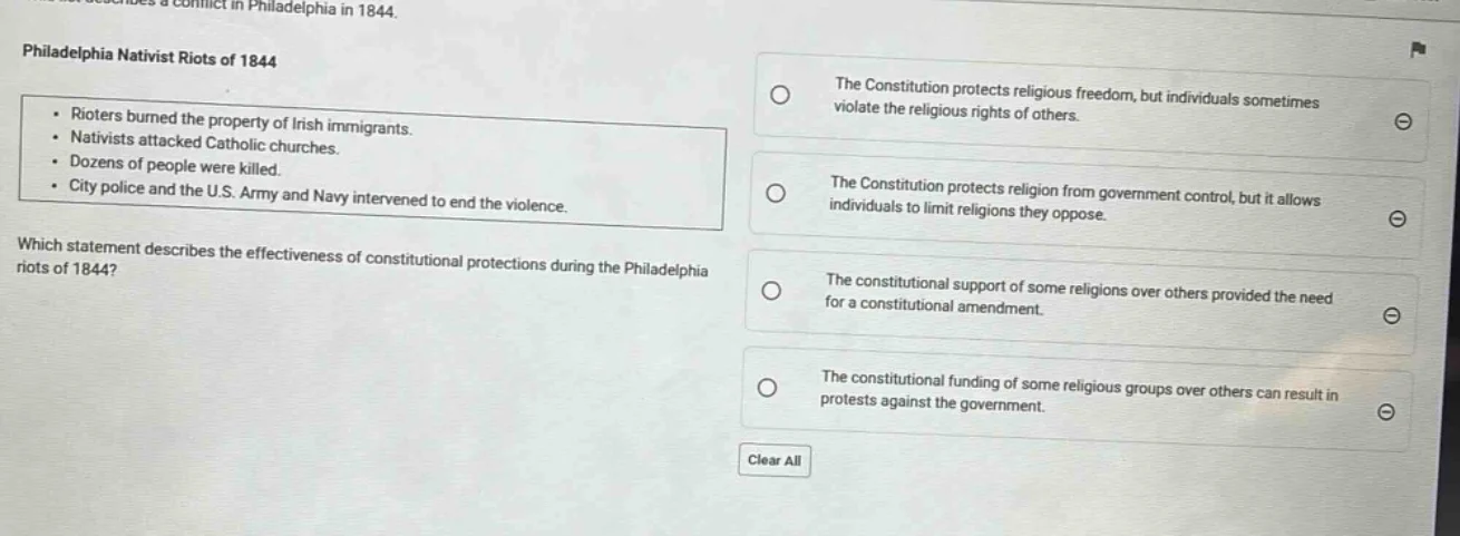philadelphia nativist riots of 1844 - rioters burned the property of ir…