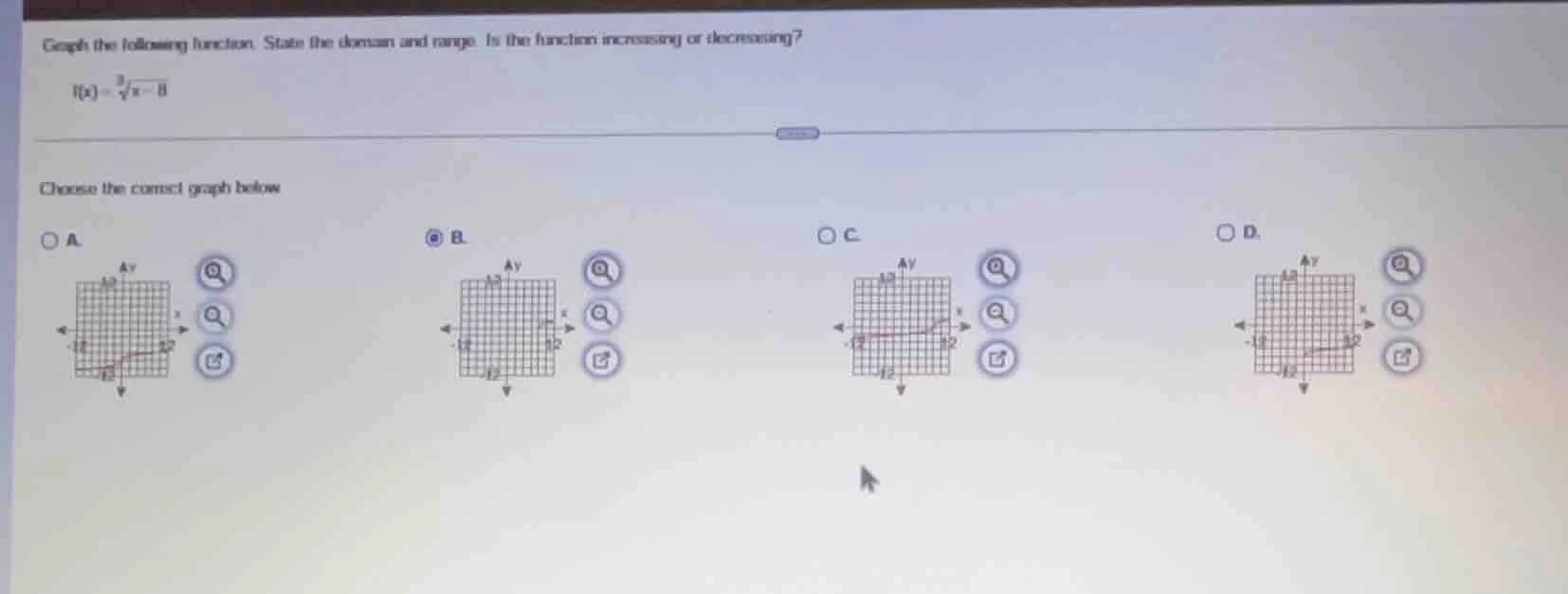 graph the following function. state the domain and range. is the functi…