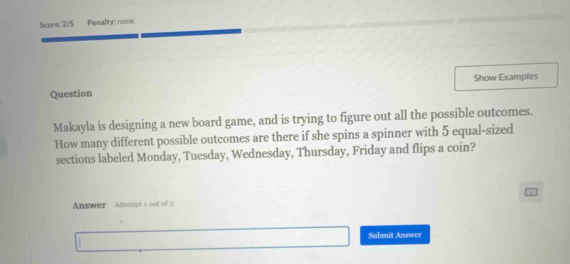 makayla is designing a new board game, and is trying to figure out all …