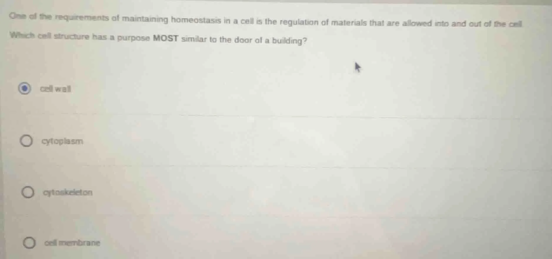 one of the requirements of maintaining homeostasis in a cell is the reg…