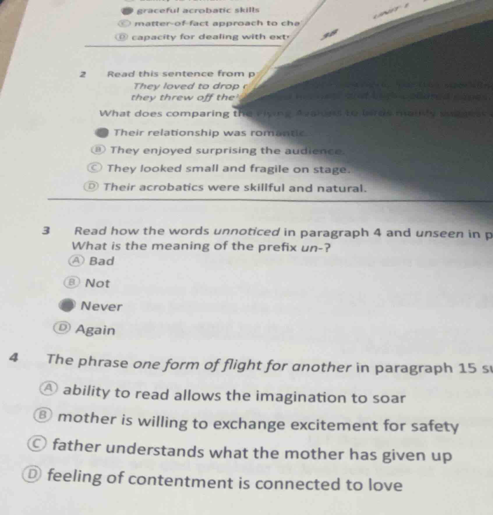 2 read this sentence from p they loved to drop they threw off the what …