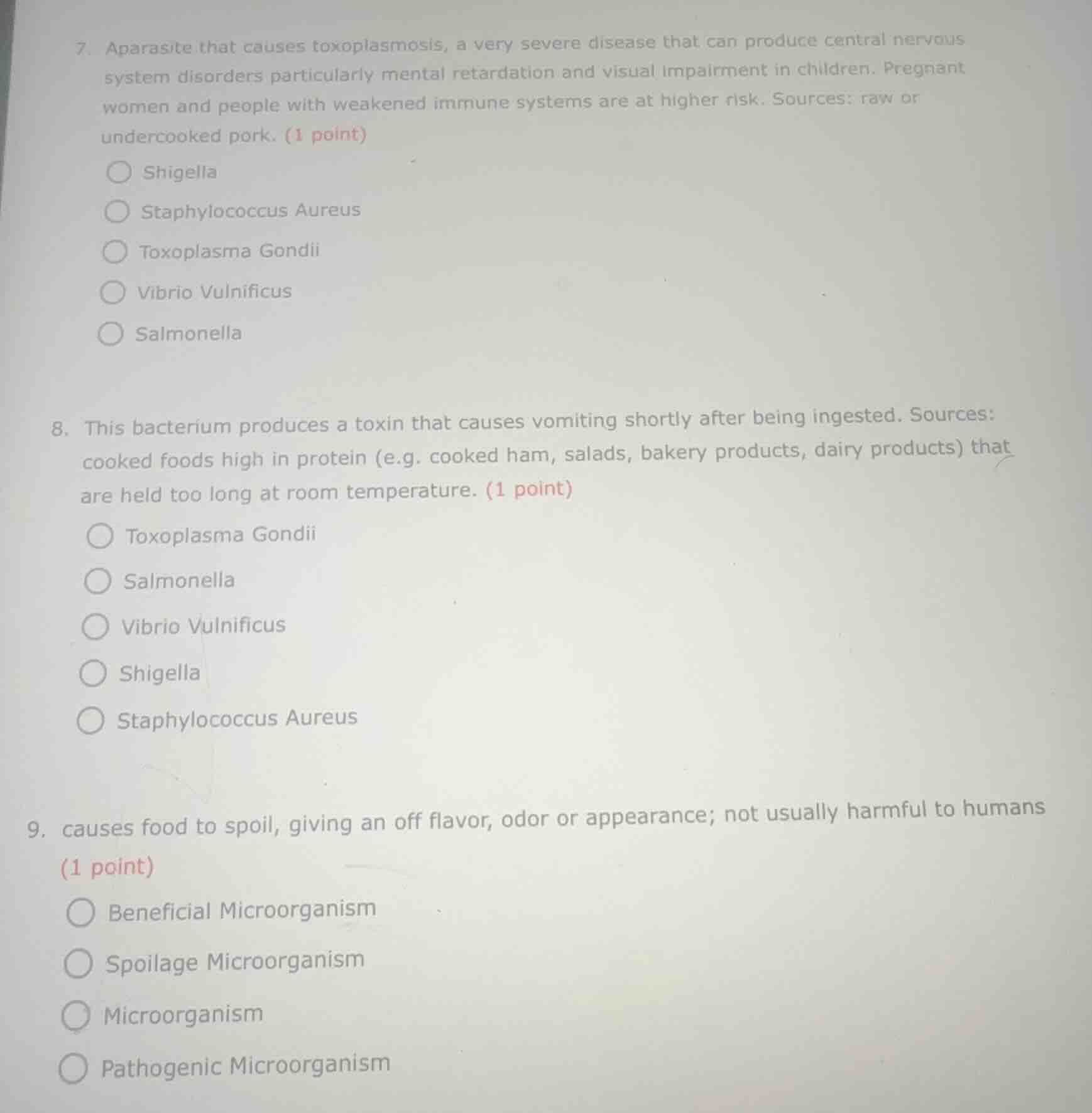7. a parasite that causes toxoplasmosis, a very severe disease that can…