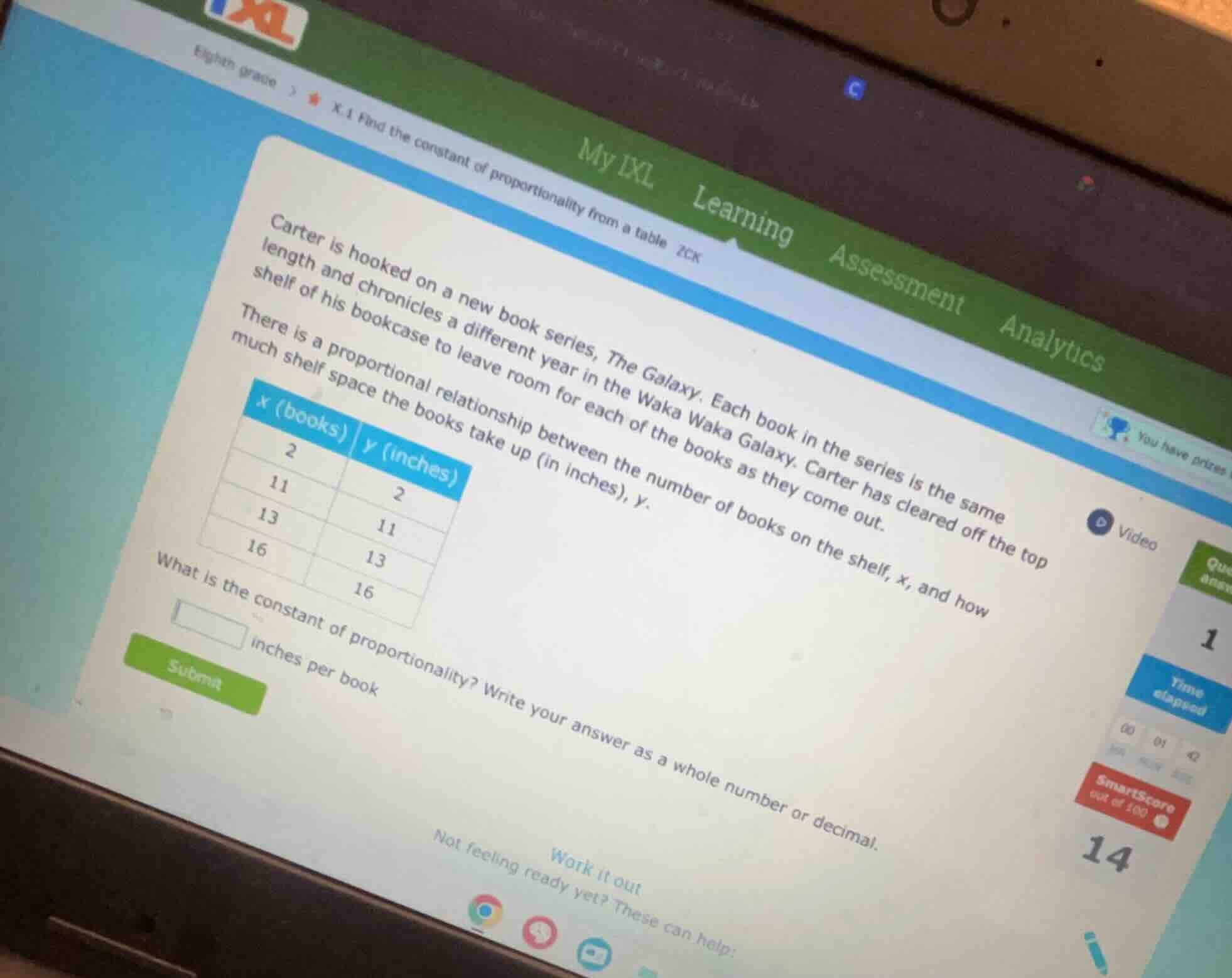 carter is hooked on a new book series, the galaxy. each book in the ser…