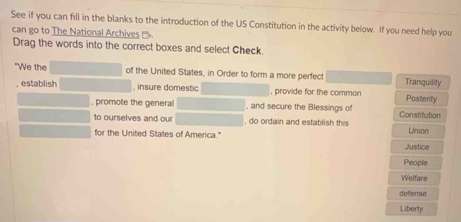 see if you can fill in the blanks to the introduction of the us constit…