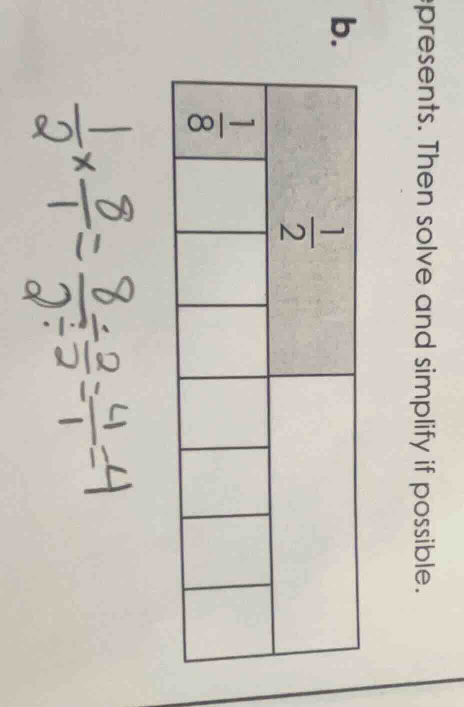 represents. then solve and simplify if possible. b. \\(\\frac{1}{2} \\t…