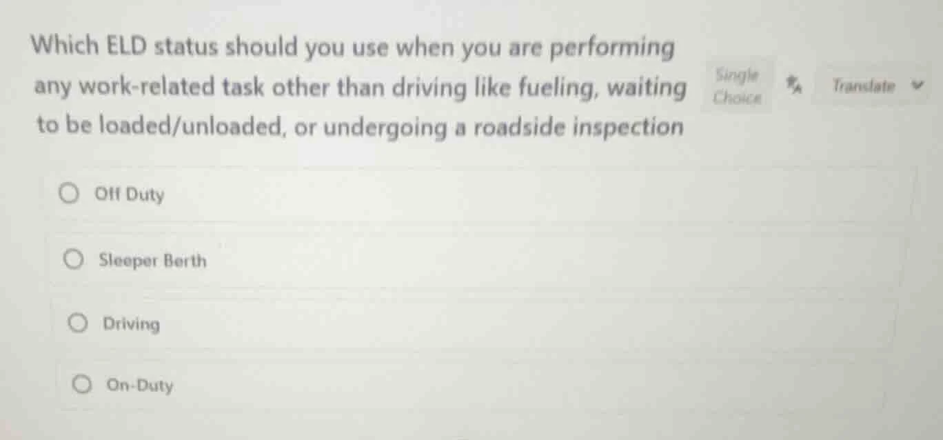 which eld status should you use when you are performing any work - rela…