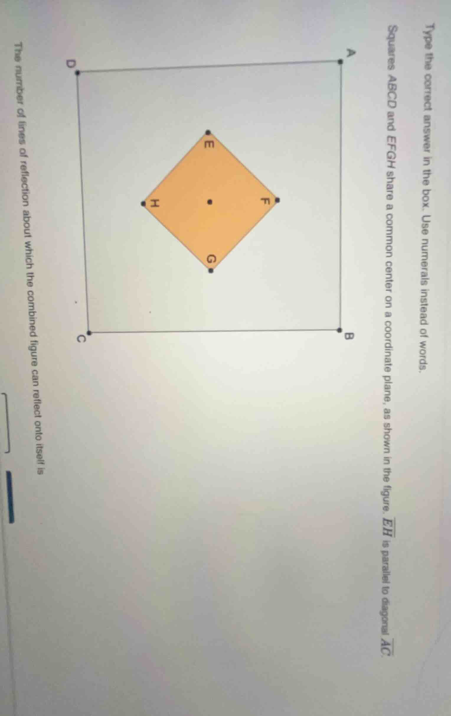 type the correct answer in the box. use numerals instead of words. squa…