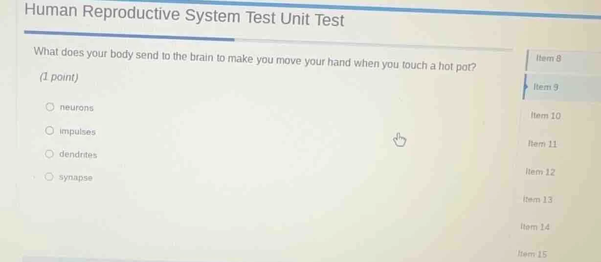 human reproductive system test unit test what does your body send to th…