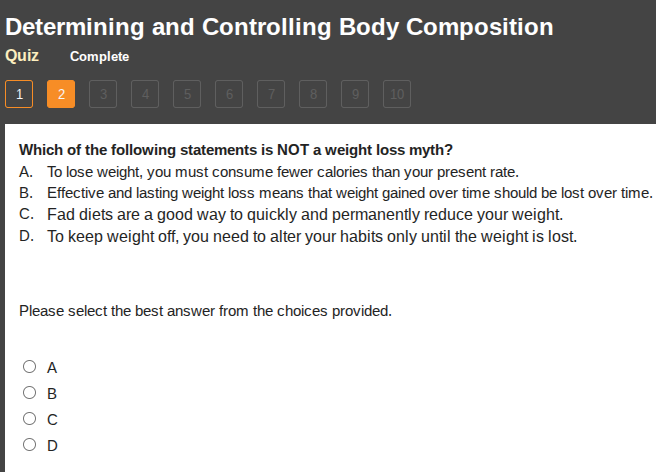 determining and controlling body composition quiz complete 1 2 3 4 5 6 …