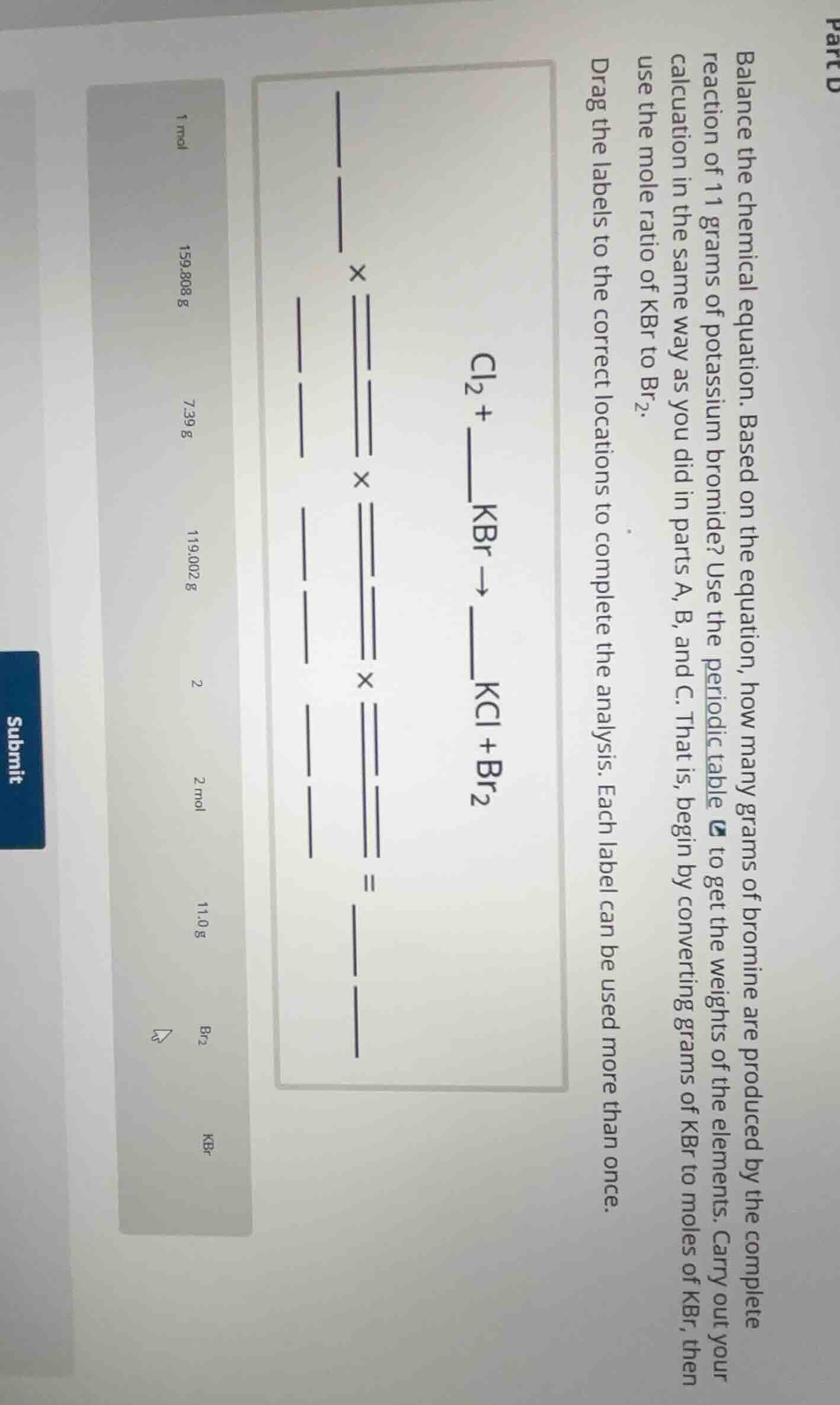 balance the chemical equation. based on the equation, how many grams of…