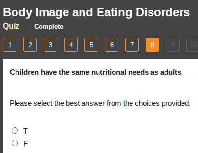 body image and eating disorders quiz complete 1 2 3 4 5 6 7 8 9 10 chil…