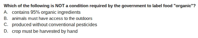 which of the following is not a condition required by the government to…