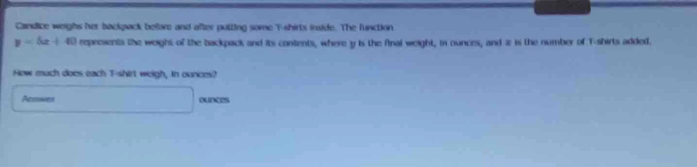 candice weighs her backpack before and after adding some t - shirts ins…