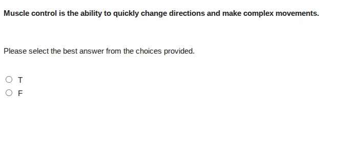 muscle control is the ability to quickly change directions and make com…