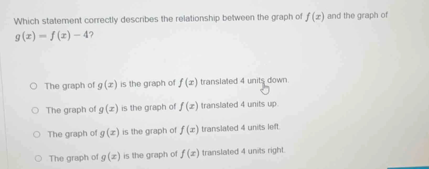 which statement correctly describes the relationship between the graph …