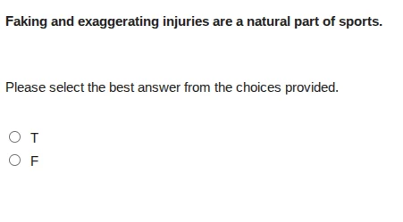 faking and exaggerating injuries are a natural part of sports. please s…