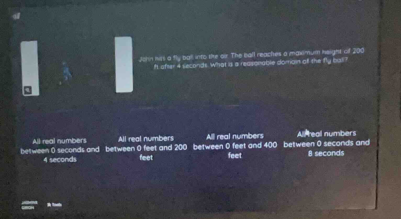 john hits a fly ball into the air. the ball reaches a maximum height of…