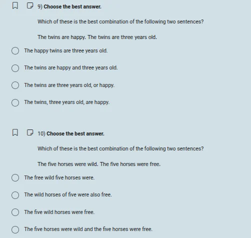 9) choose the best answer. which of these is the best combination of th…