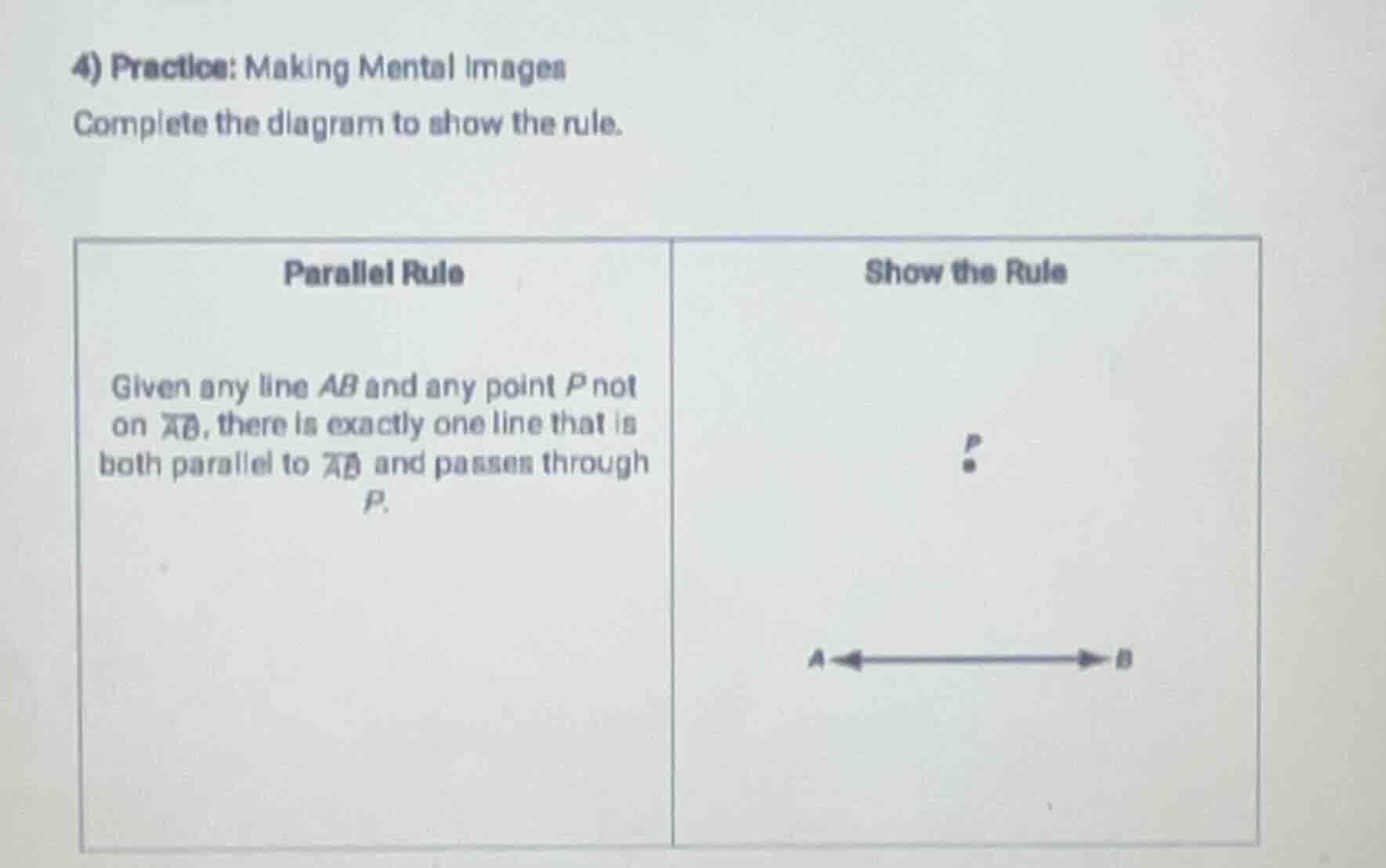 4) practice: making mental images complete the diagram to show the rule…