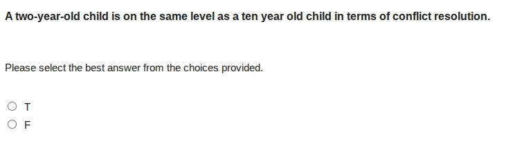 a two - year - old child is on the same level as a ten year old child i…