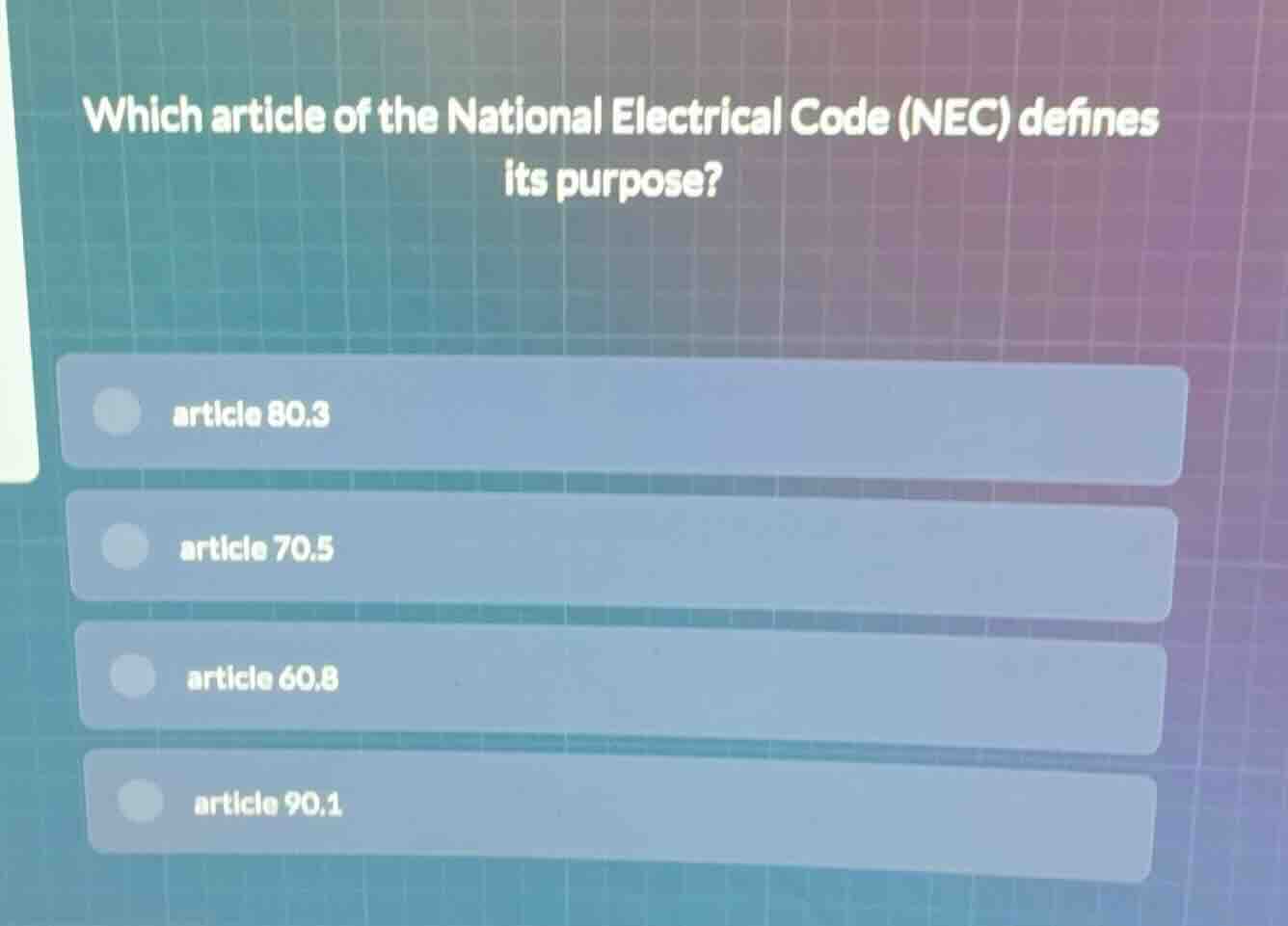 which article of the national electrical code (nec) defines its purpose…