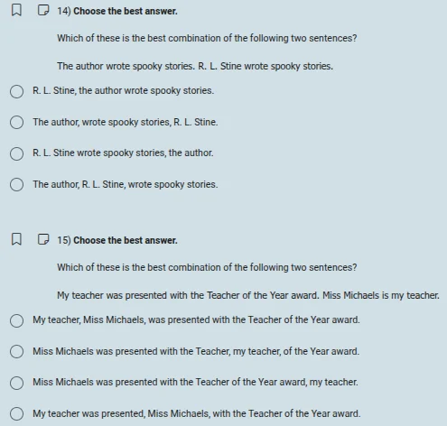 14) choose the best answer. which of these is the best combination of t…