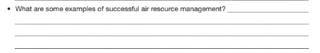 what are some examples of successful air resource management?