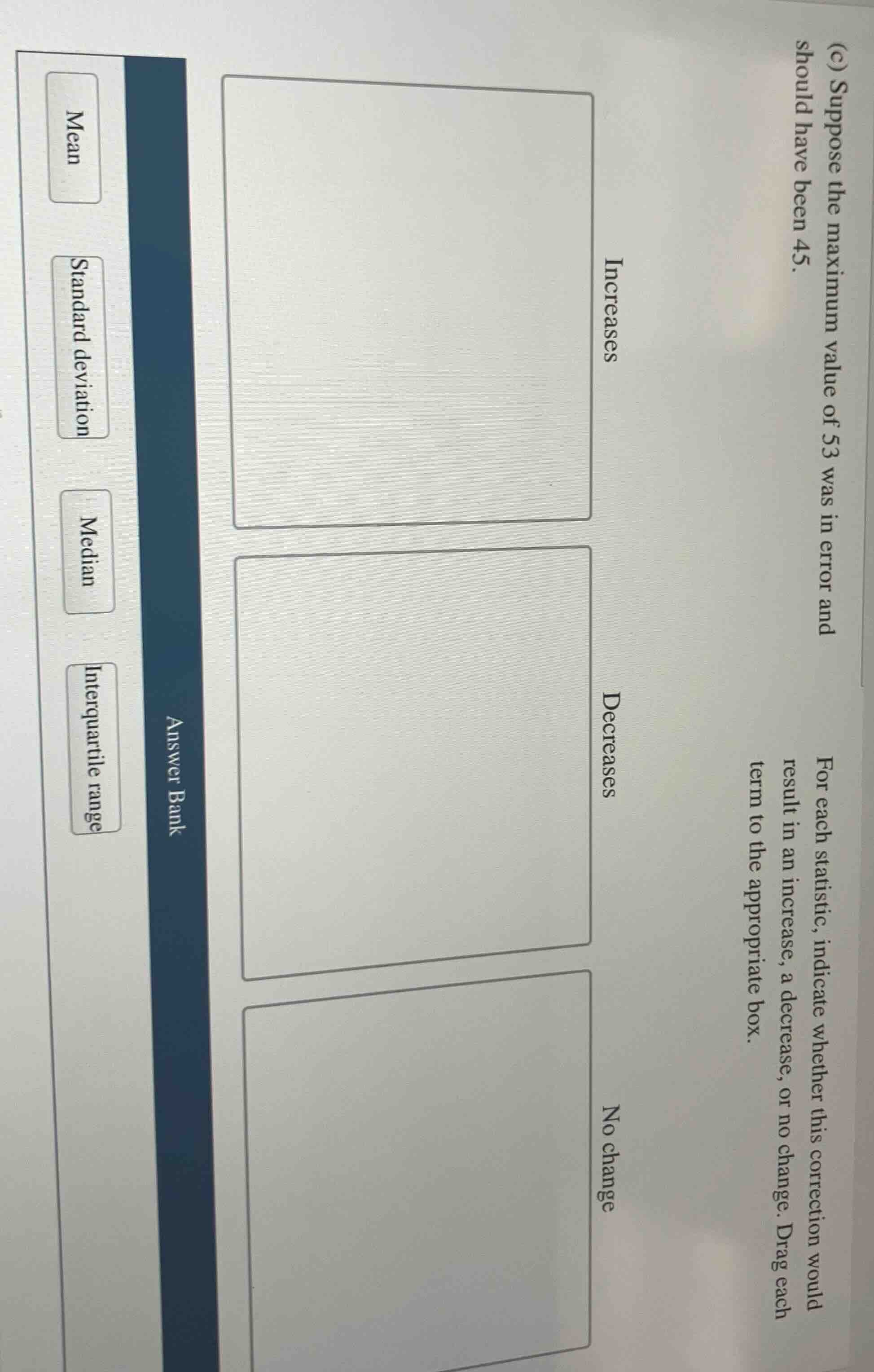 (c) suppose the maximum value of 53 was in error and should have been 4…