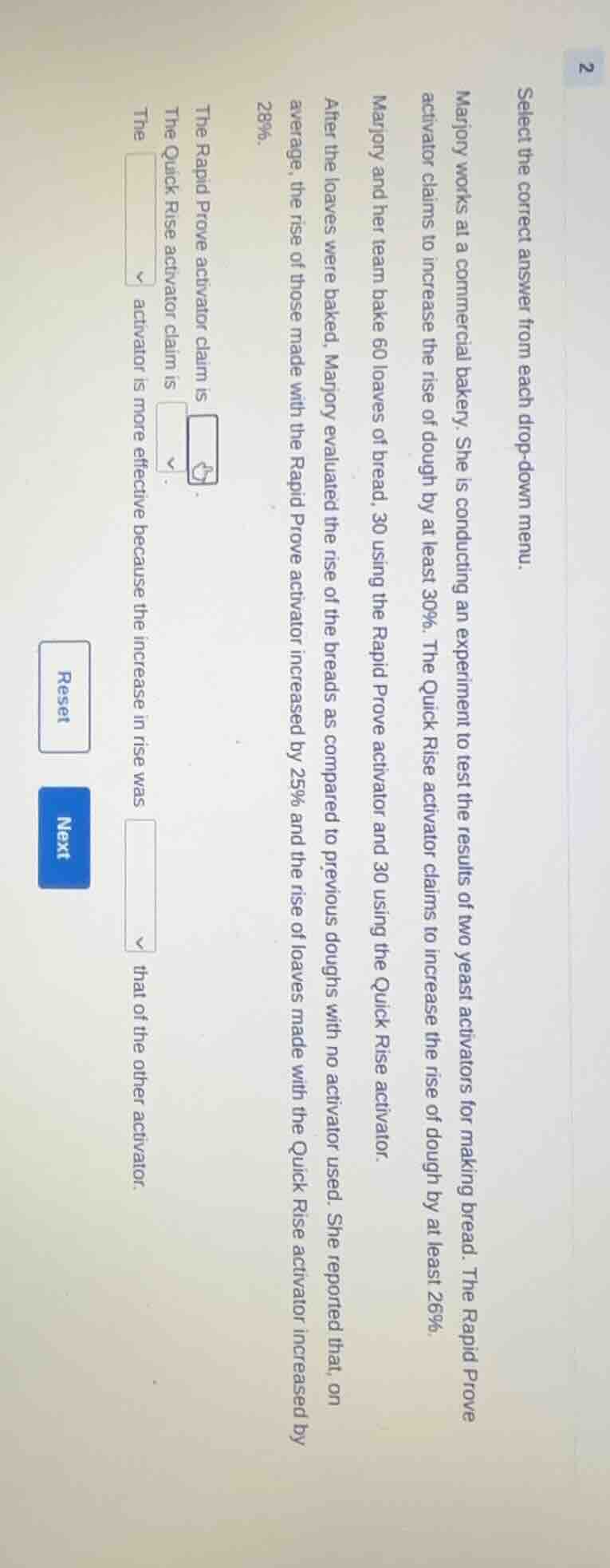 select the correct answer from each drop - down menu. marjory works at …