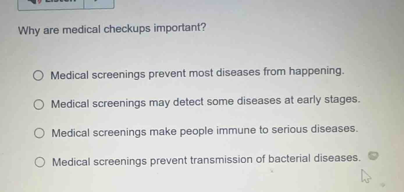 why are medical checkups important? medical screenings prevent most dis…