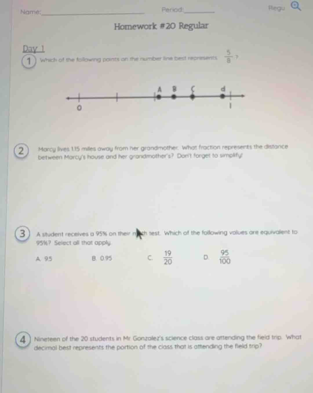name:_________________________ period:_______ homework #20 regular day …