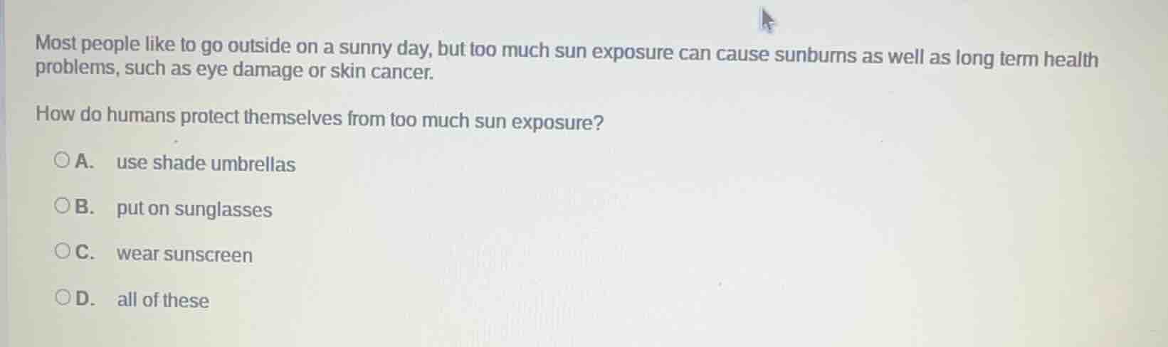 most people like to go outside on a sunny day, but too much sun exposur…