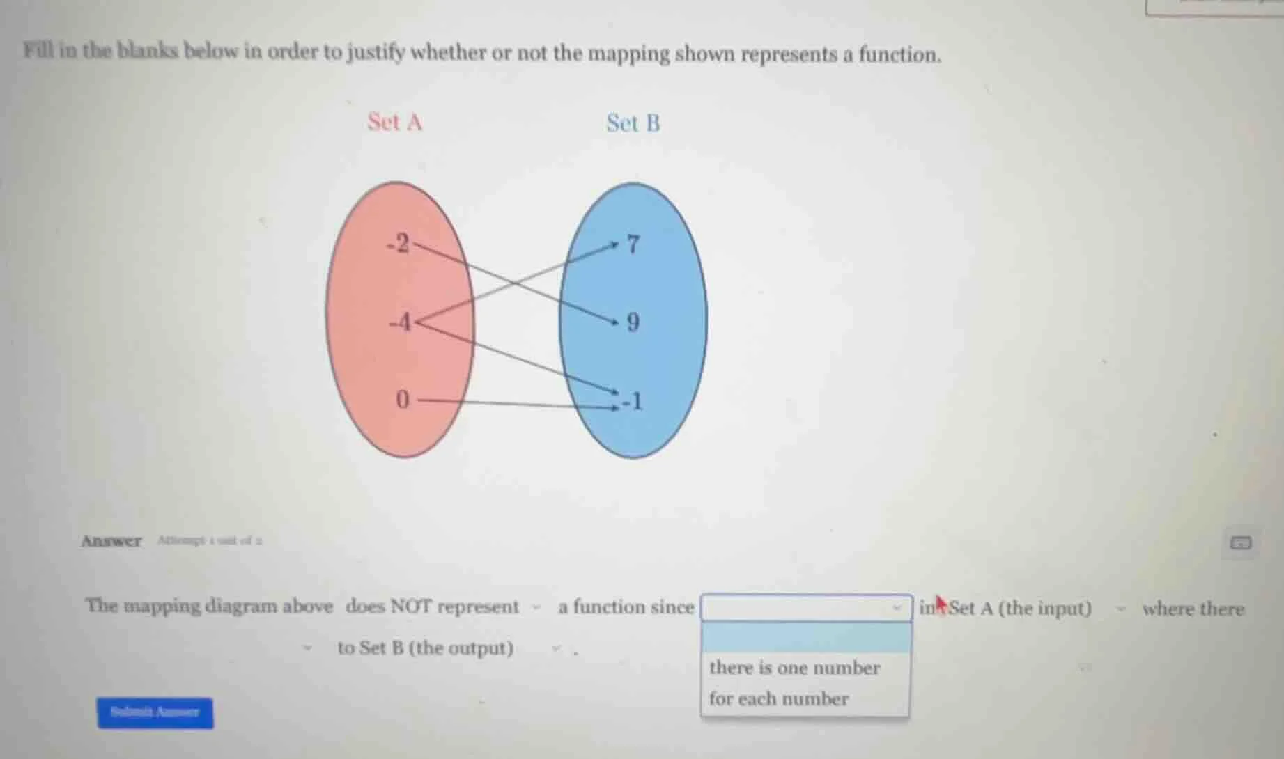 fill in the blanks below in order to justify whether or not the mapping…