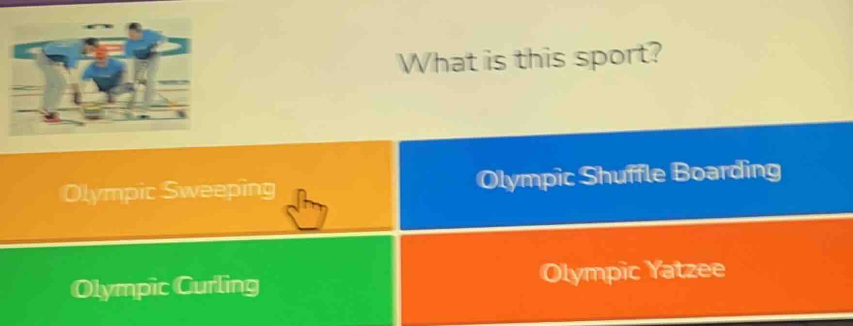 what is this sport? olympic sweeping olympic shuffle boarding olympic c…