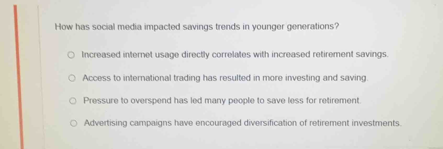 how has social media impacted savings trends in younger generations? in…