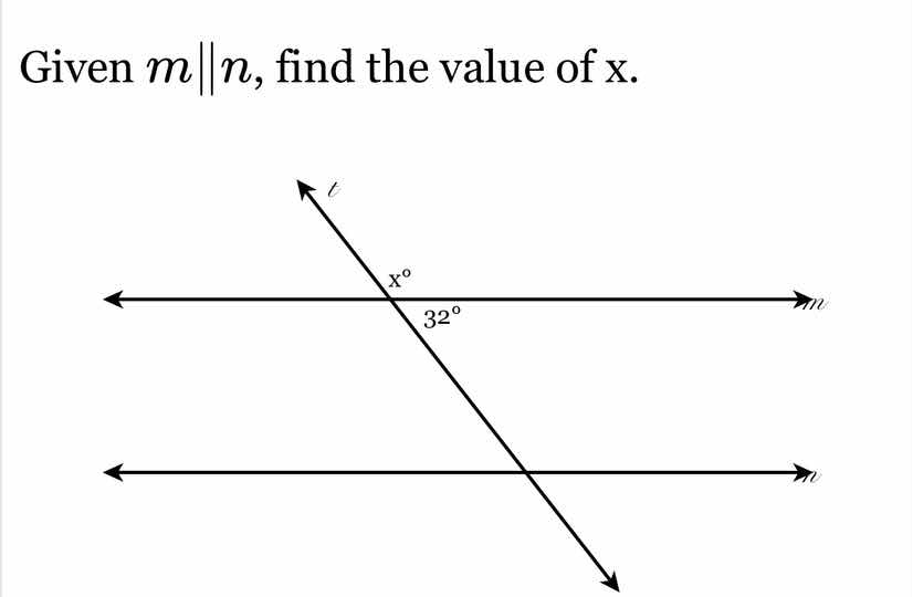 given $m\\parallel n$, find the value of x.