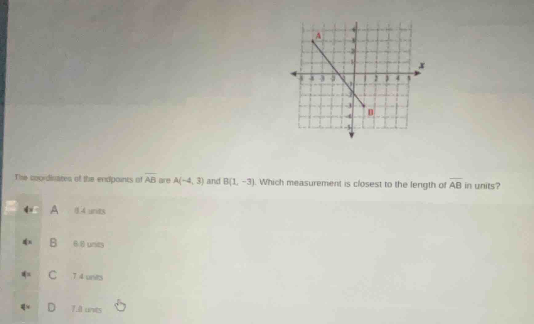 the coordinates of the endpoints of \\(\\overline{ab}\\) are \\(a(-4, 3…