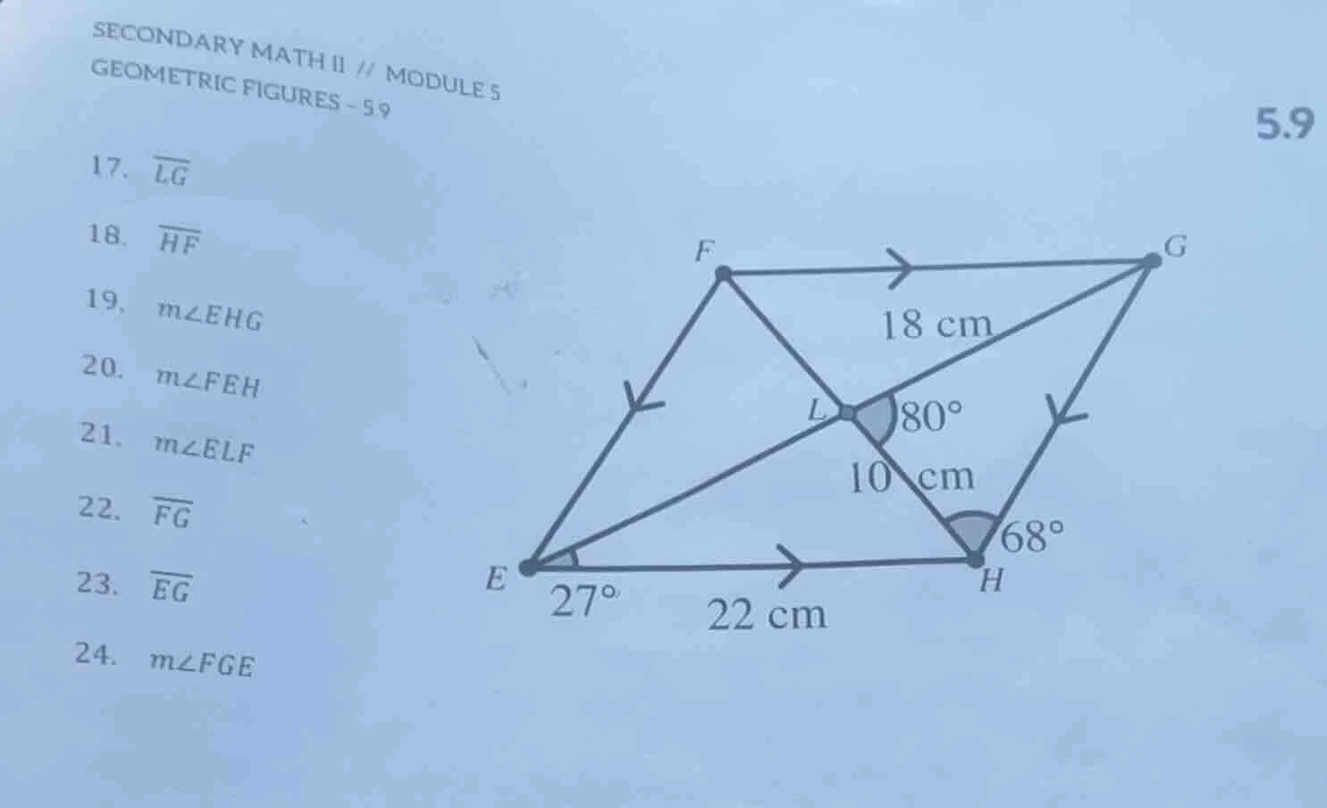secondary math ii // module 5 geometric figures - 5.9 17. $overline{lg}…