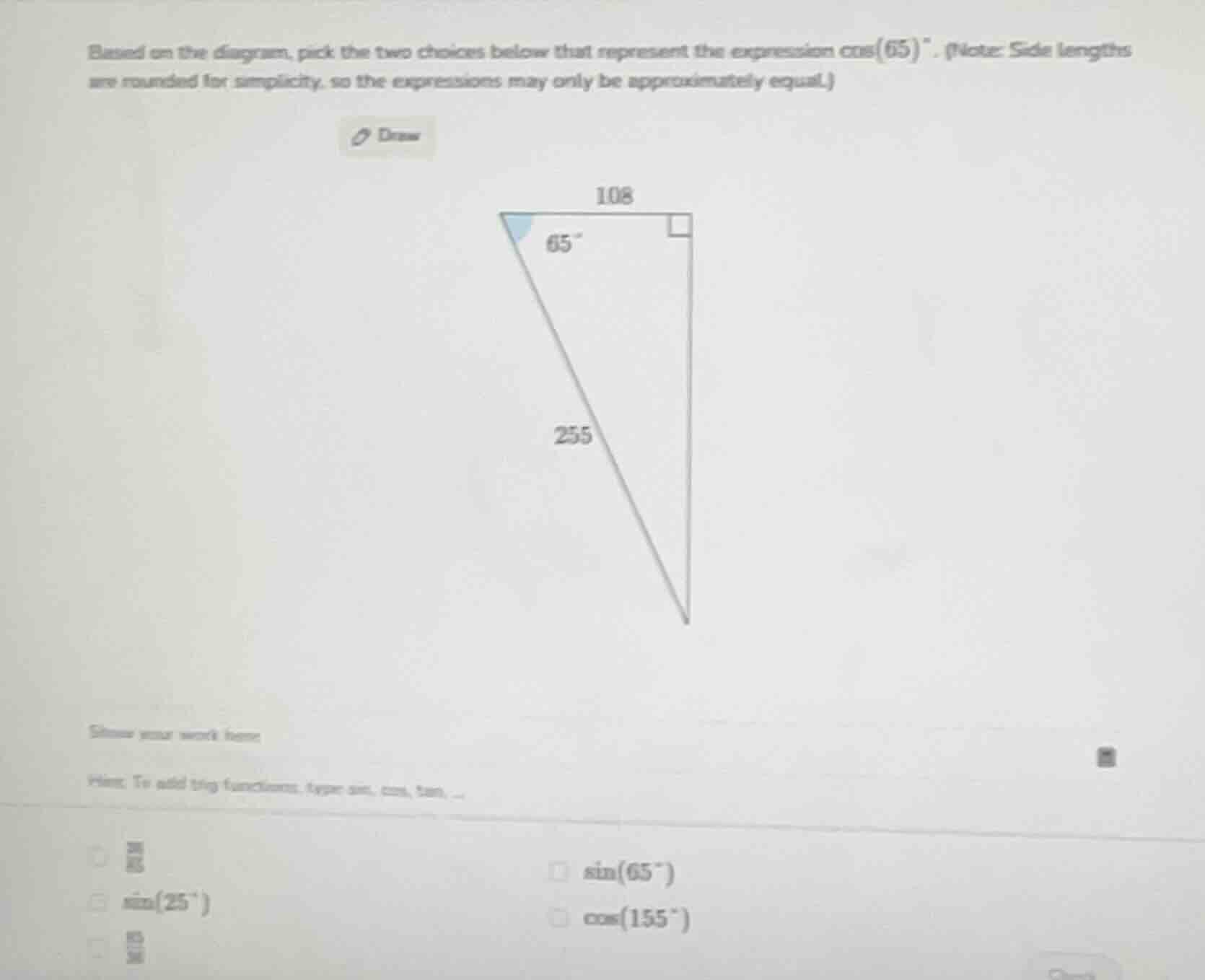 based on the diagram, pick the two choices below that represent the exp…