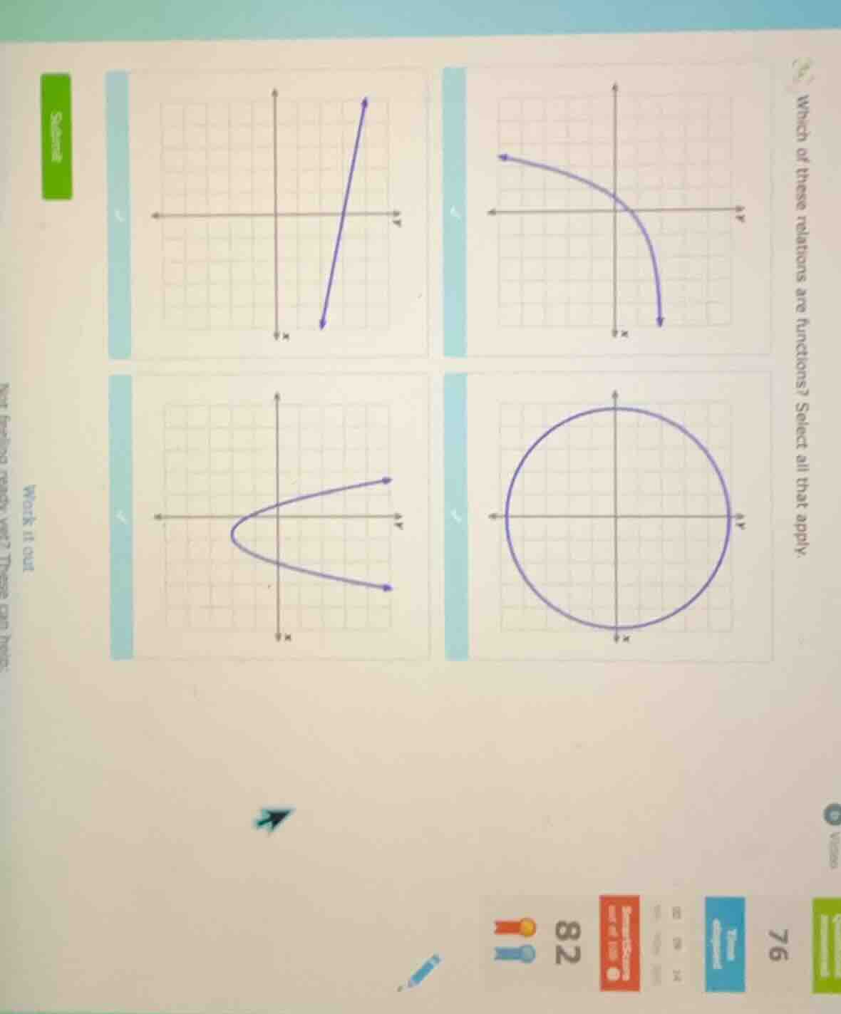 which of these relations are functions? select all that apply.