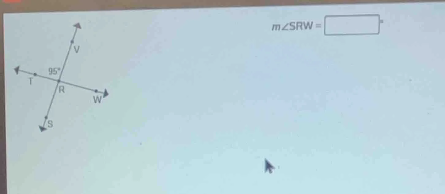m∠srw = \\boxed{\\space}°