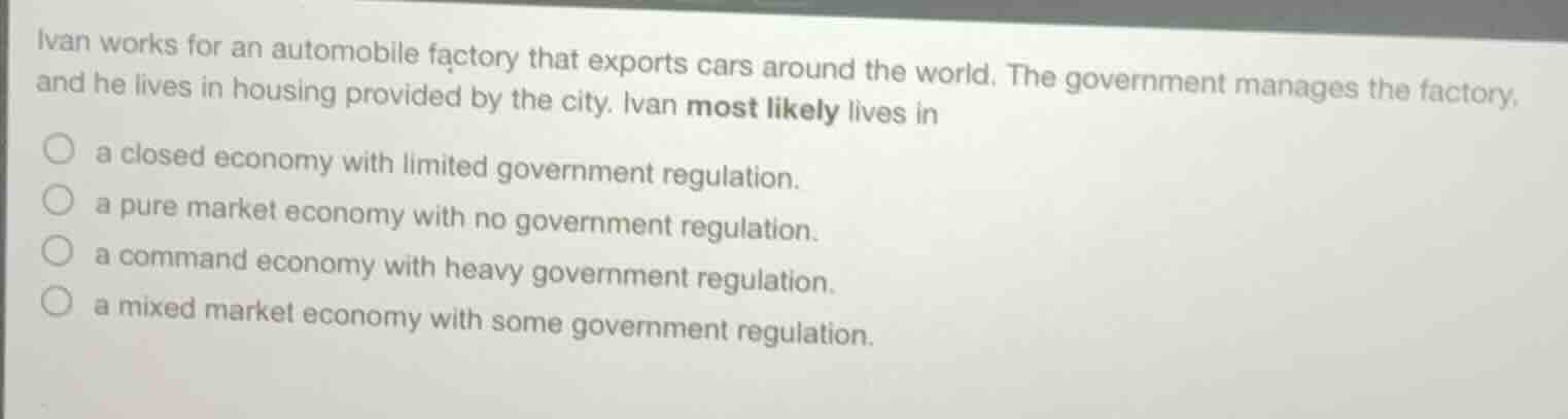 ivan works for an automobile factory that exports cars around the world…