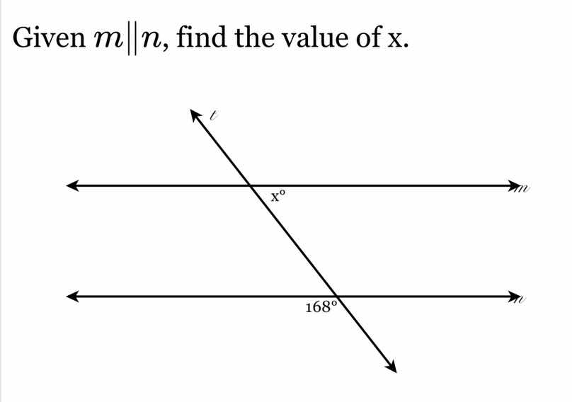 given $m\\parallel n$, find the value of x.