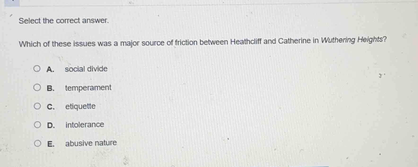 select the correct answer. which of these issues was a major source of …