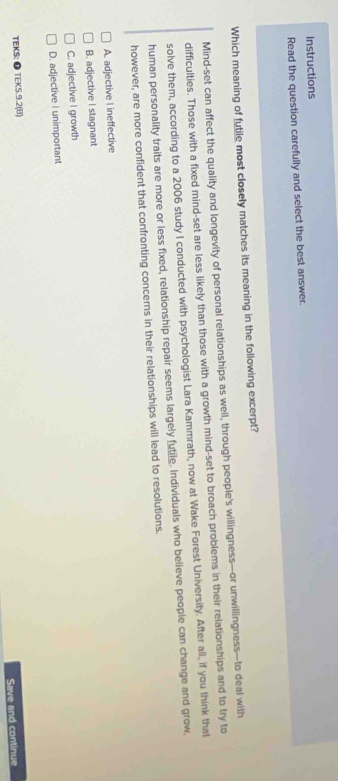 instructions read the question carefully and select the best answer. wh…