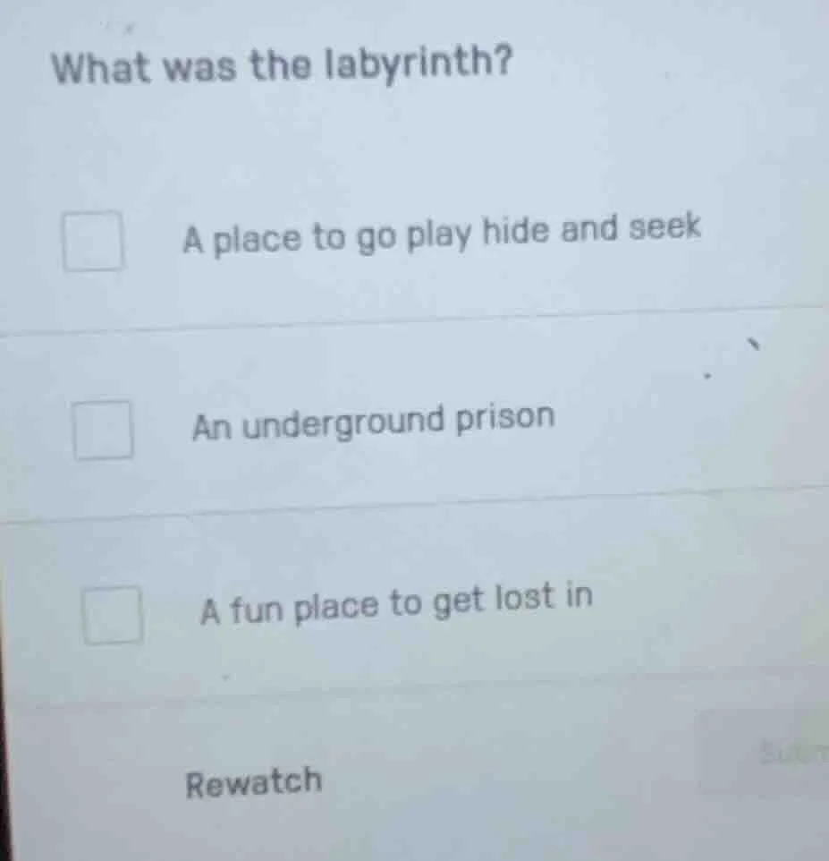 what was the labyrinth? a place to go play hide and seek an underground…