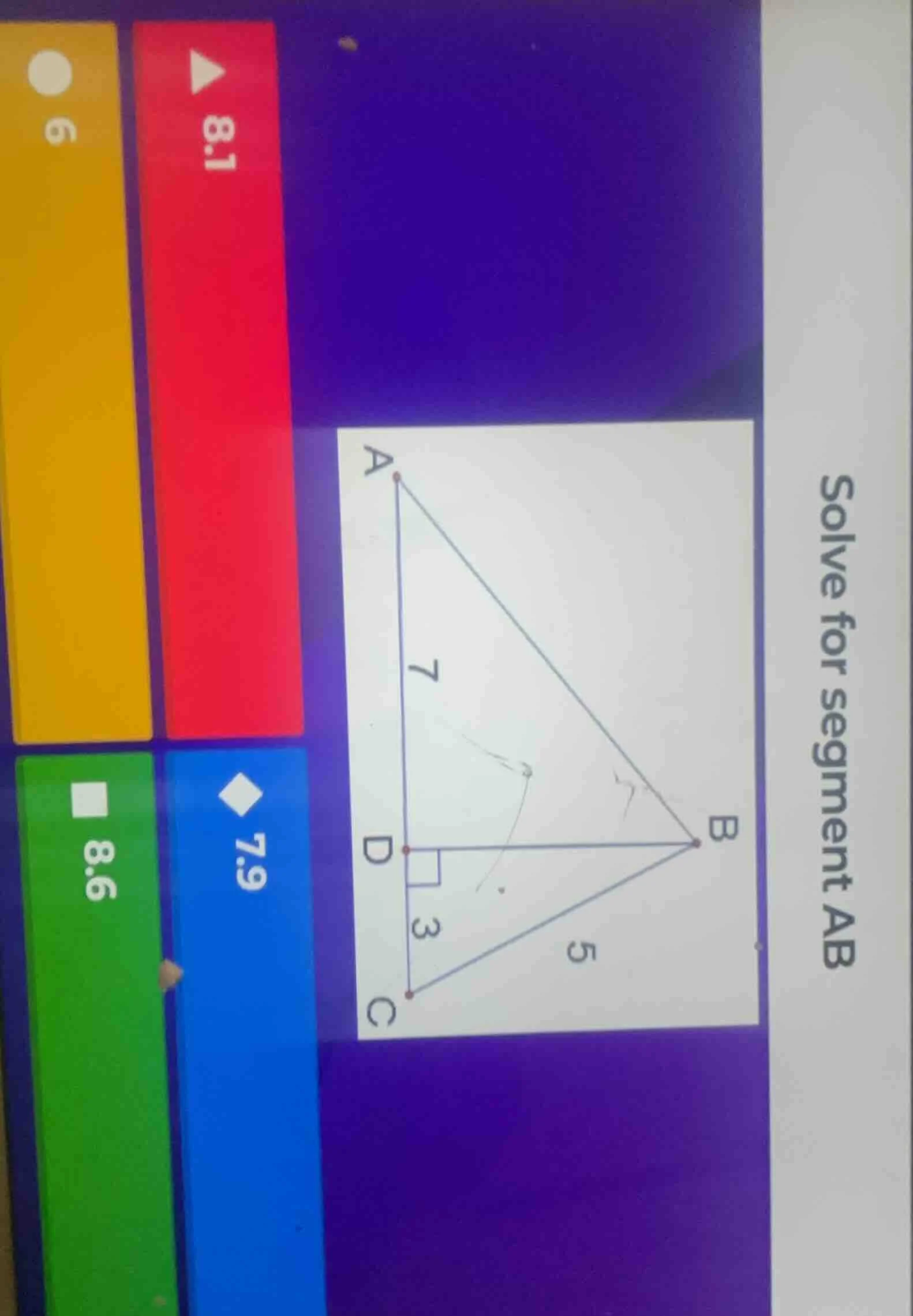 solve for segment ab