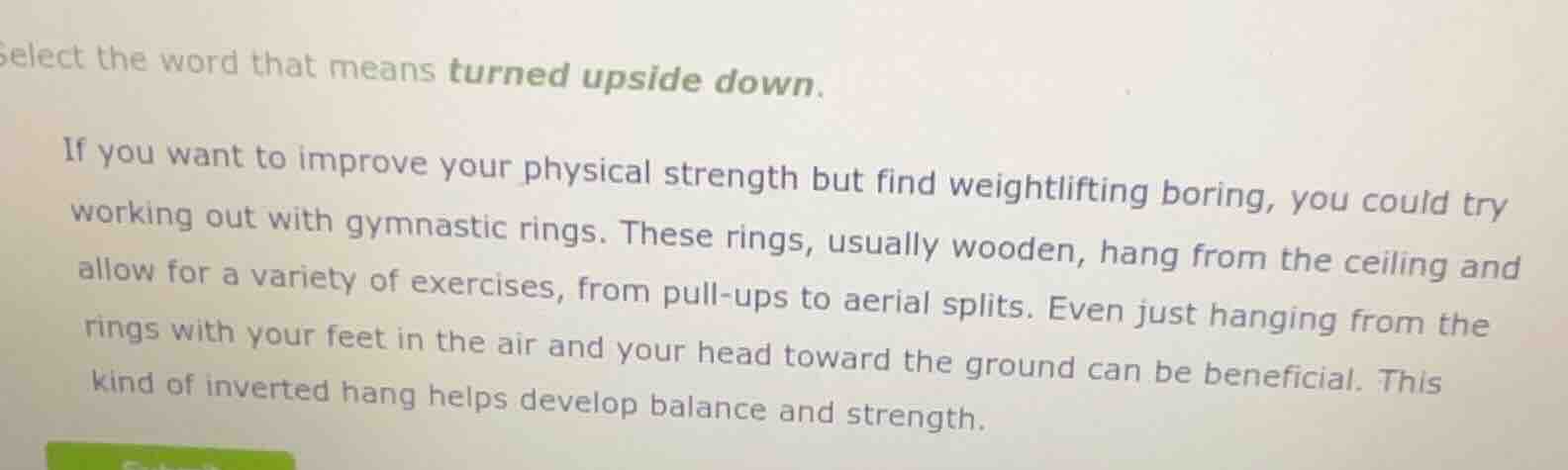 select the word that means turned upside down. if you want to improve y…