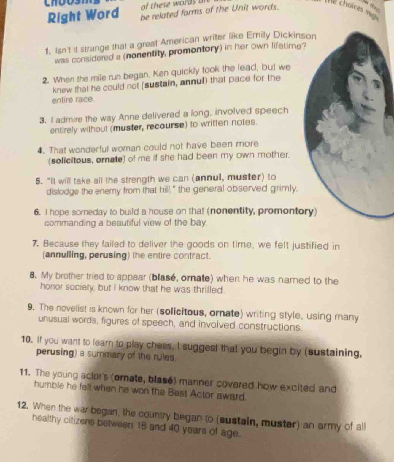 choosing right word of these words be related forms of the unit words. …